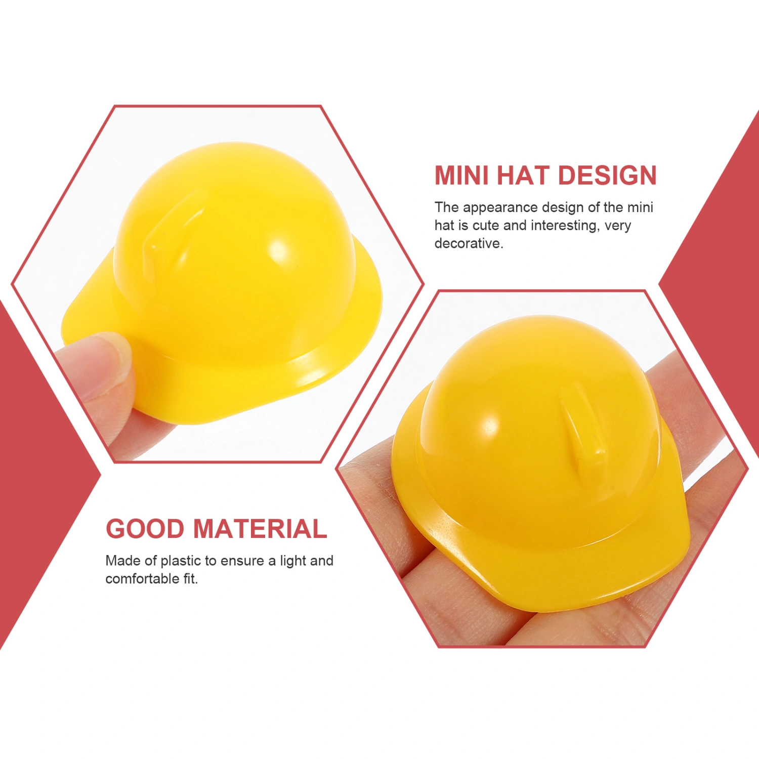 80pcs Mini Construction Hats Plastic Mini Construction Hats Models Small Helmet Hats
