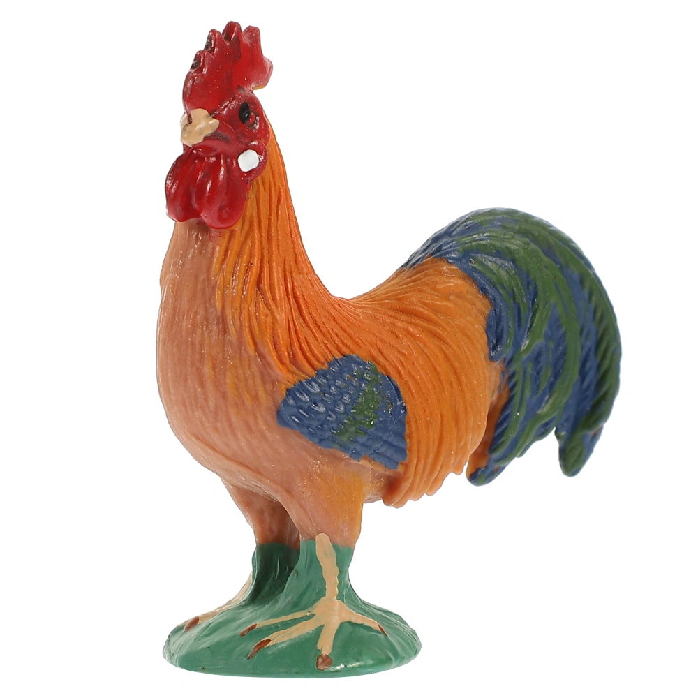 Emulation Rooster Model Decor Creative Farming Ornament Yard Poultry Model Simulated Rooster Toy