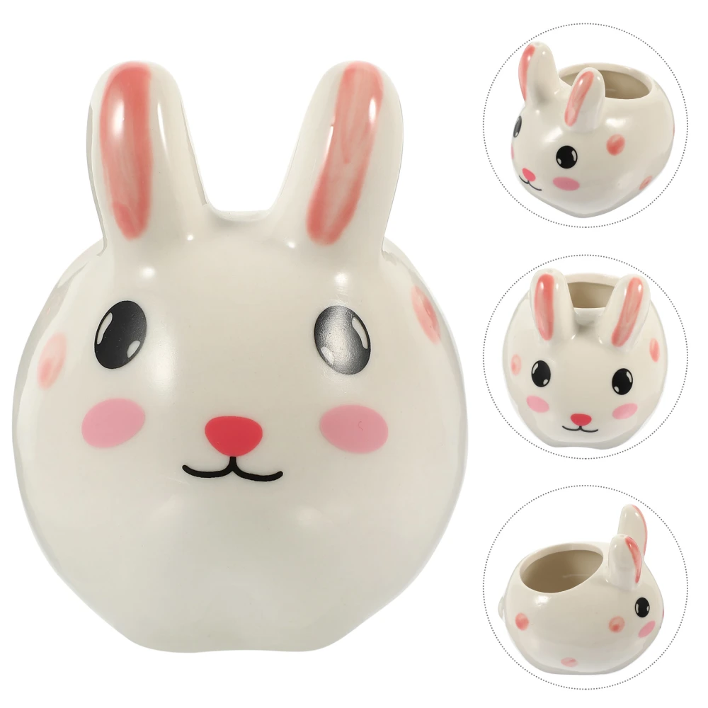 Ceramic Planter Adorable Bunny Flower Pot Desktop Ceramic Flowerpot Decoration