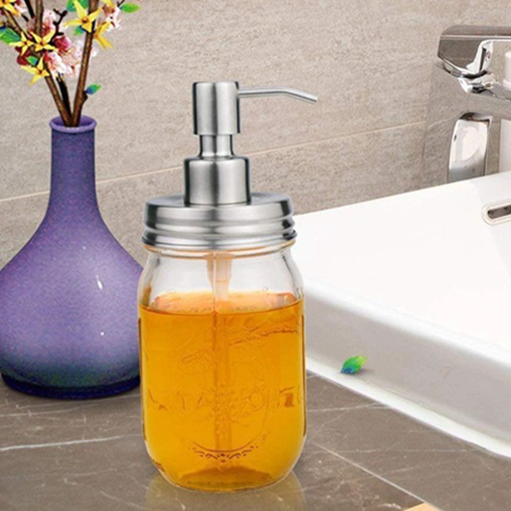 4Pcs Mason Jar Soap Dispenser Lid and Pump Replacement Soap Pump for Kitchen Bathroom