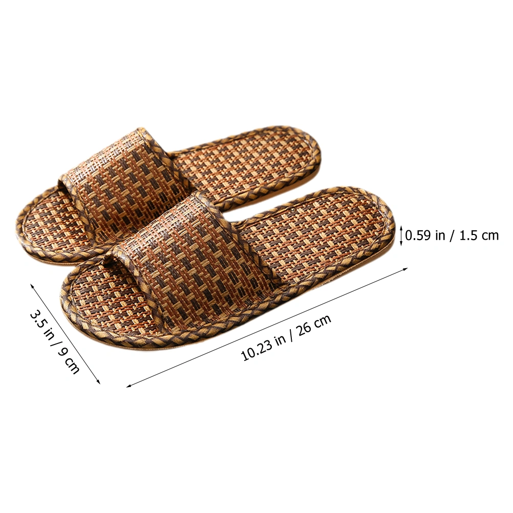 1 Pair Nordic Slippers Rattan Grass Woven Slippers Home Indoor Slippers for Men Women