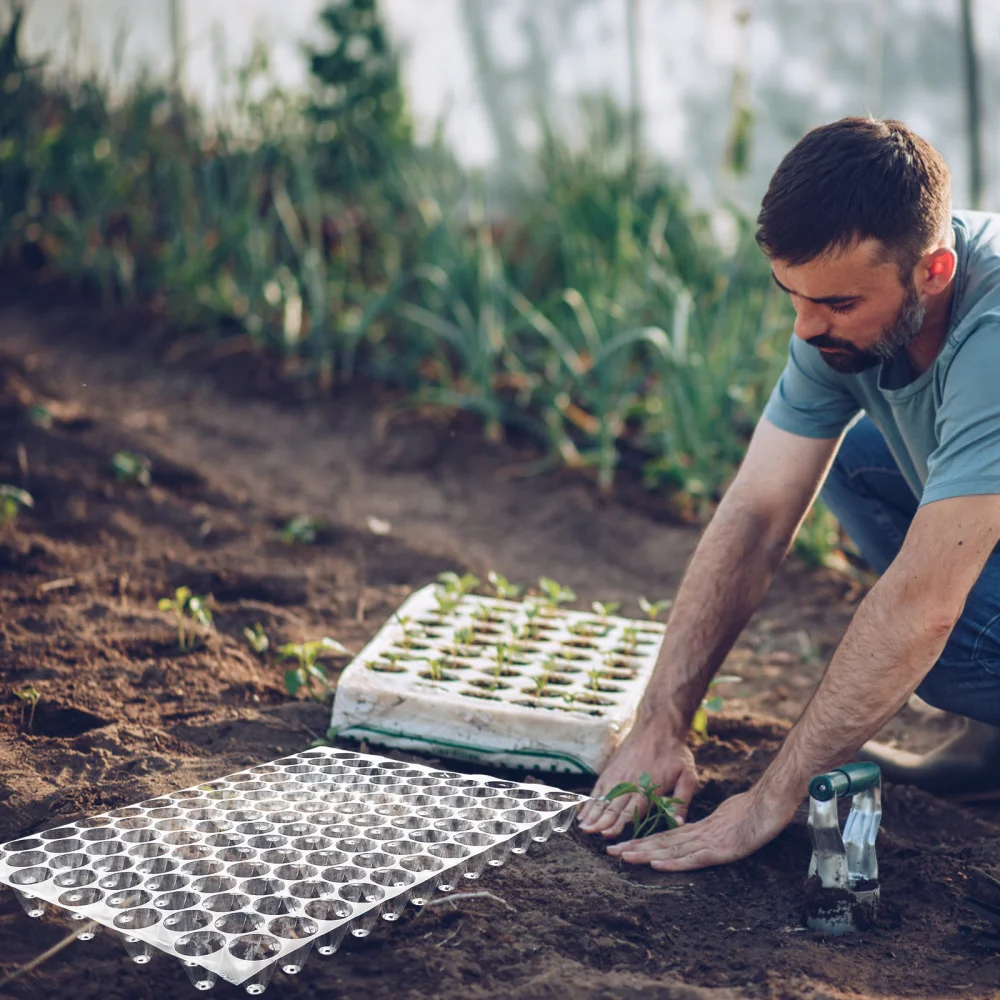 20Pcs Plant Starter Tray Plastic Starter Growing Trays Germination Tray for Greenhouse Garden