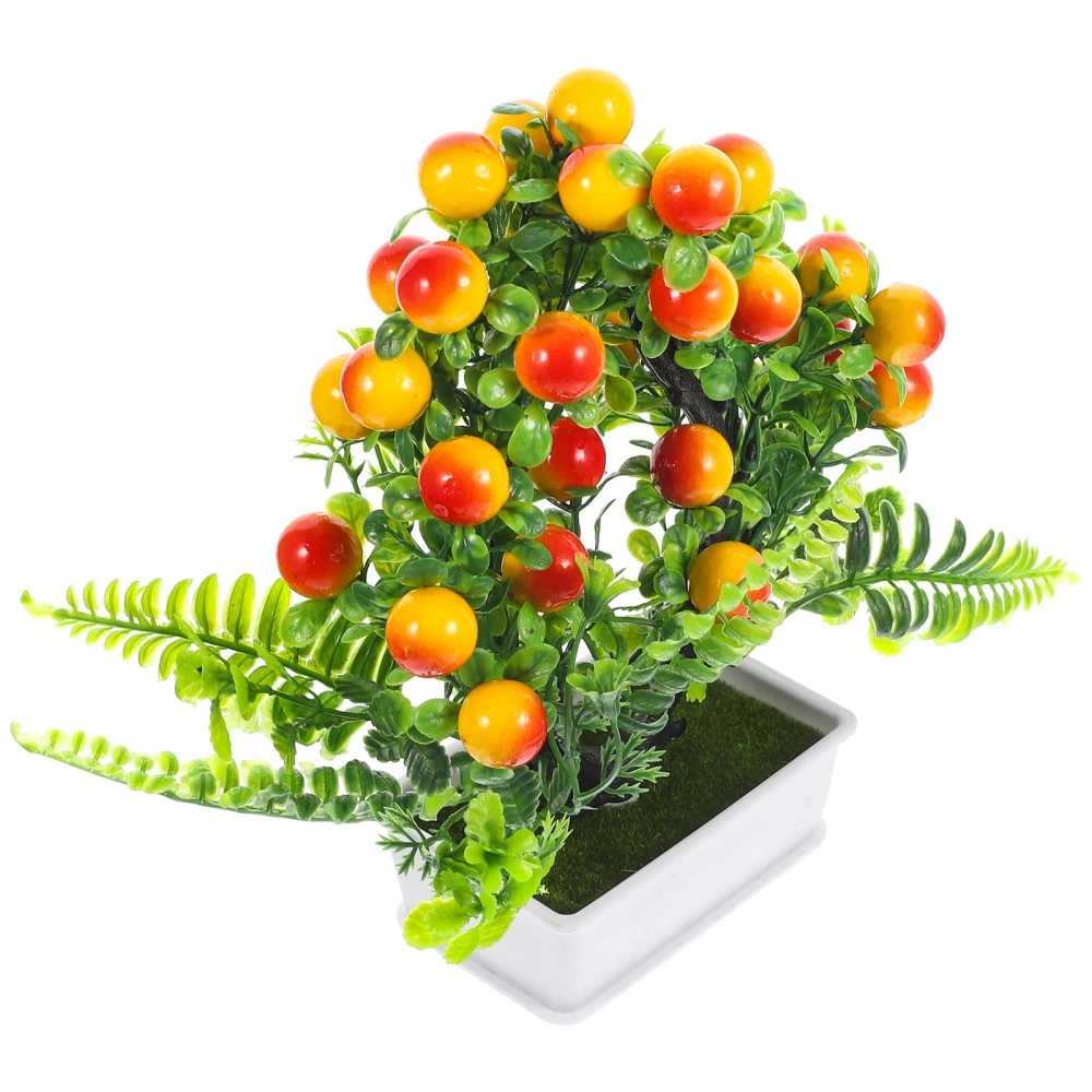 Artificial Potted Plants Artificial Fruit with Pot Table Centerpiece Simulation Bonsai Decoration