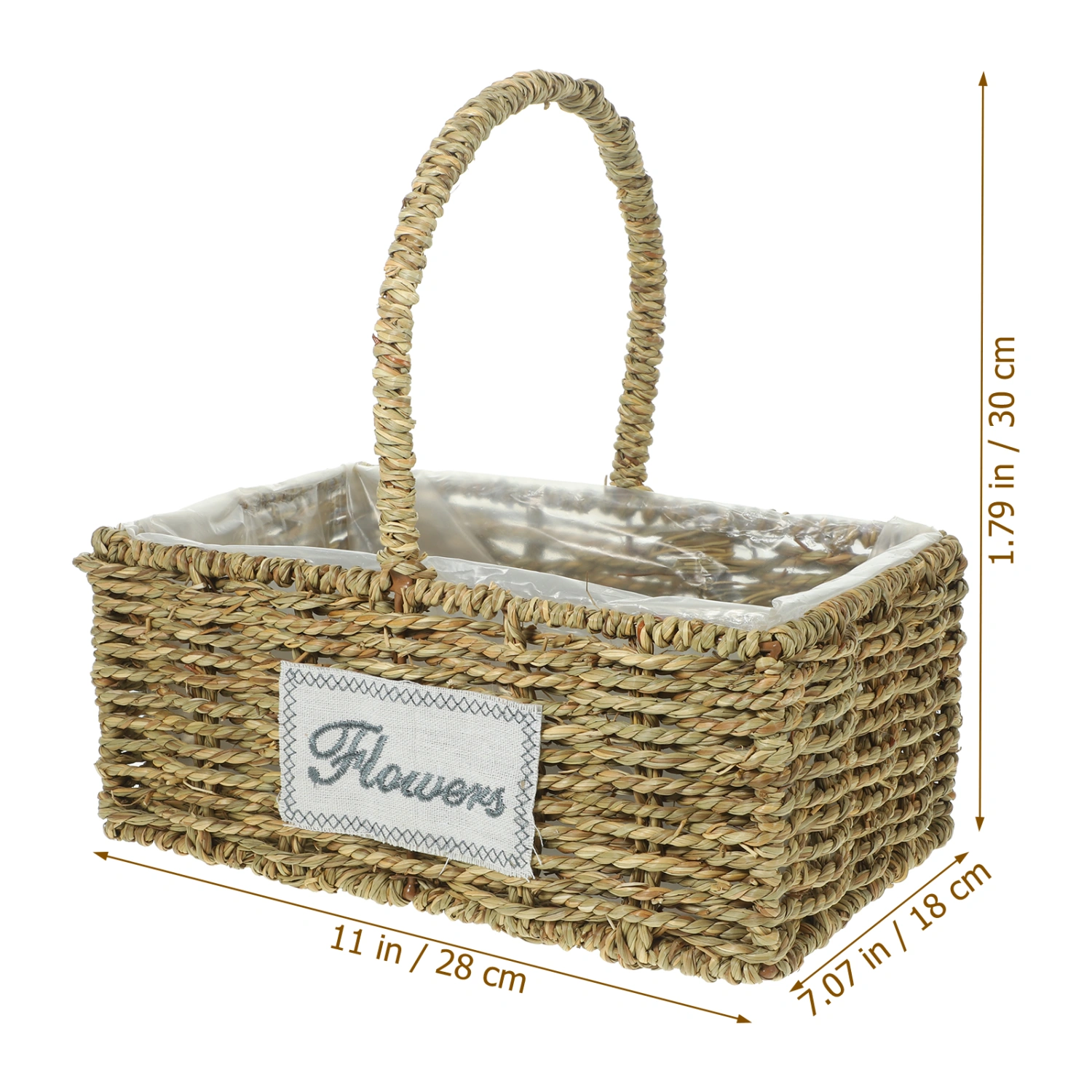 Hand Woven Basket Straw Woven Flower Pot Indoor Outdoor Plant Flower Pot Home Supply