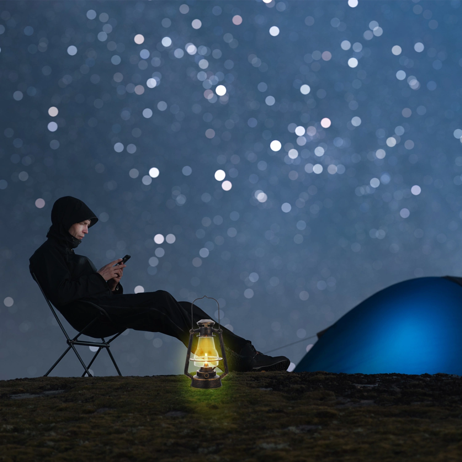 Camping Led Oil Lamp Outdoor Camping Handheld Led Lantern Handheld Camping Light