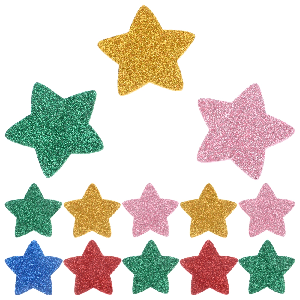 15Pcs Adhesive Backing Star Foam Star Stickers Stars Sticker Self-adhesive Decals for DIY