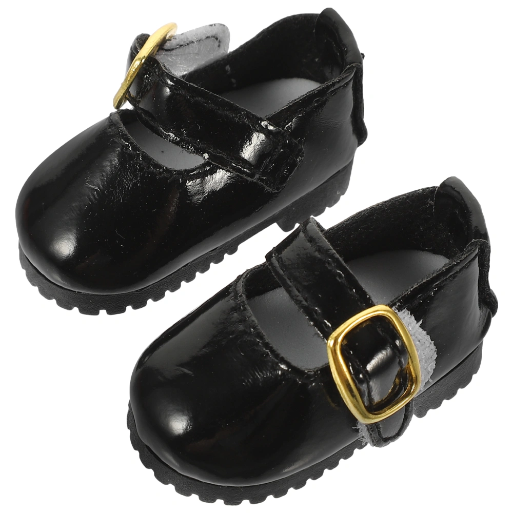 1 Pair Girl Doll Shoes Doll Dress Shoes Doll Decorative Shoes Doll Dress-up Leather Shoes