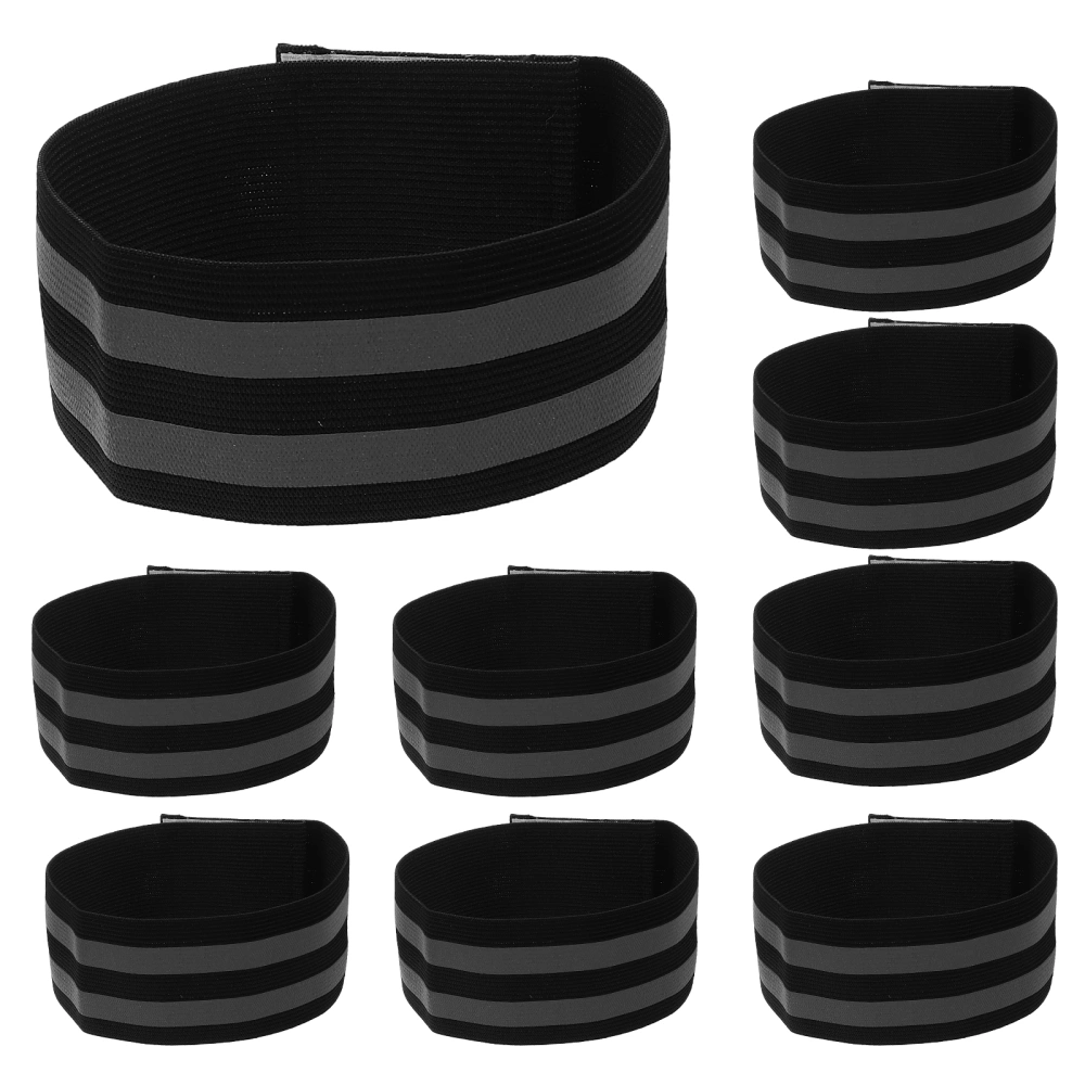 10pcs Reflective Belt Wristband Armband Night Running Sports Suits Reflective Arm Strap