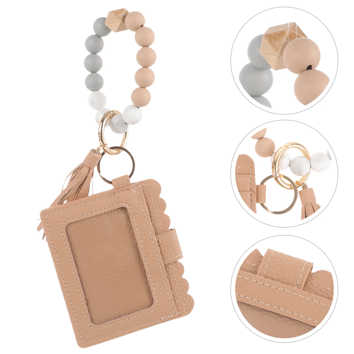 Women Wallet Card Holder Purse Tassel Keychain Purse Summer Wristlet Wallet for Women
