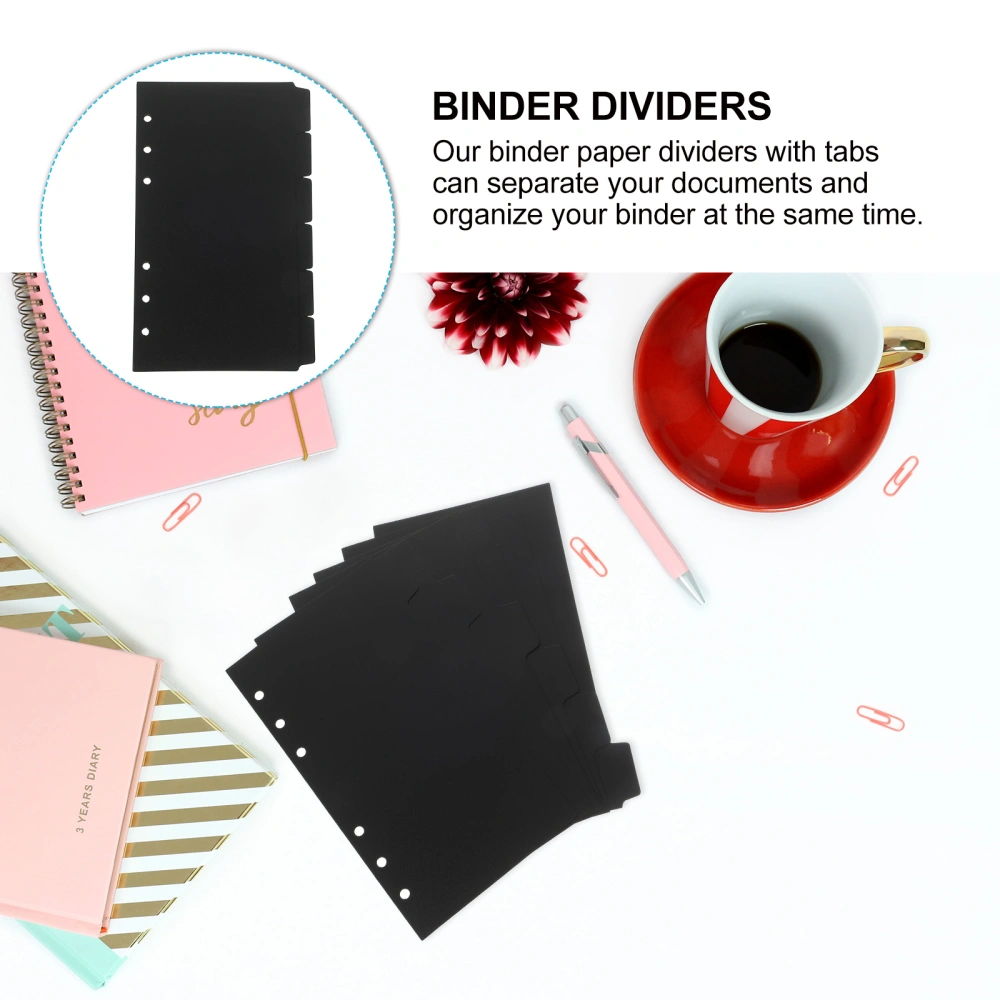 6 Sheets  Binder Dividers Binder Notebook Indexing Page Notebook Page Divider for Binders