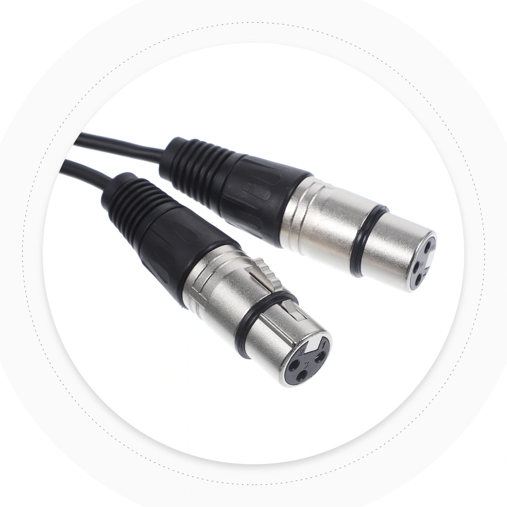 Electric Audio Amplifier Cable XLR Splitter Cable Speaker Stereo Audio Cable 1 XLR  Male to 2 XLR Female