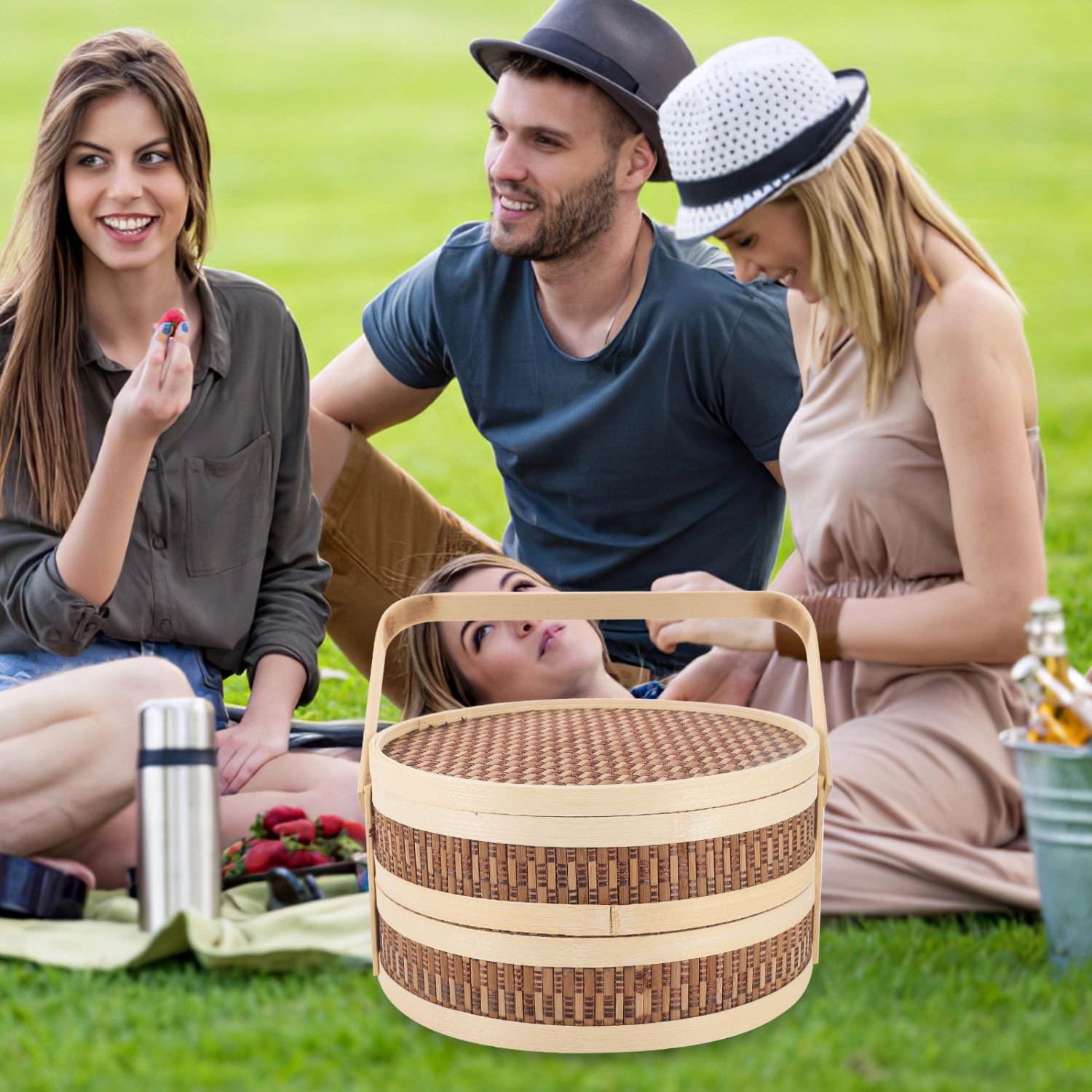 Picnic Case Decorative Sushi Case Large Food Container Bento Box for Outdoor