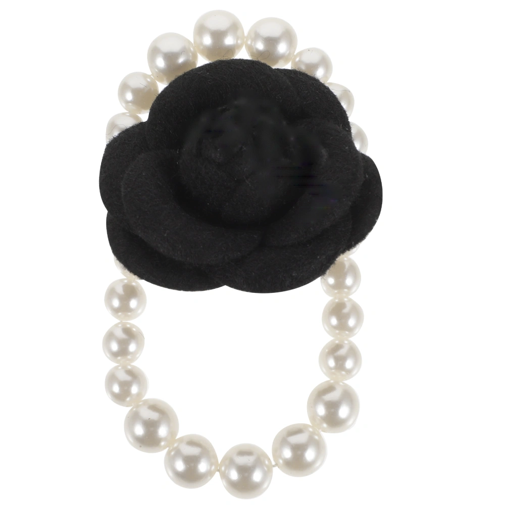 Camellia Brooch Pin Women Clothes Lapel Pin Flower Pearl Brooch Decoration for Suit Scarf Hat