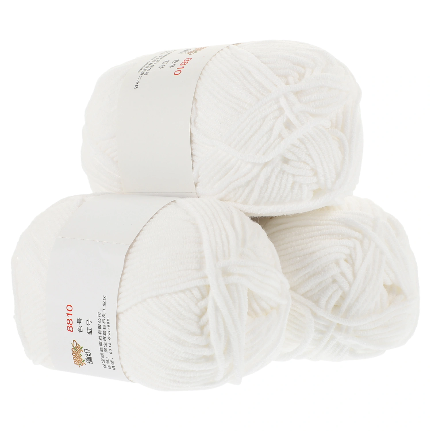 3 Rolls of Crochet Cotton Yarn Decorative Yarn for Crocheting Knitting Cotton Yarn Knitting DIY Yarn