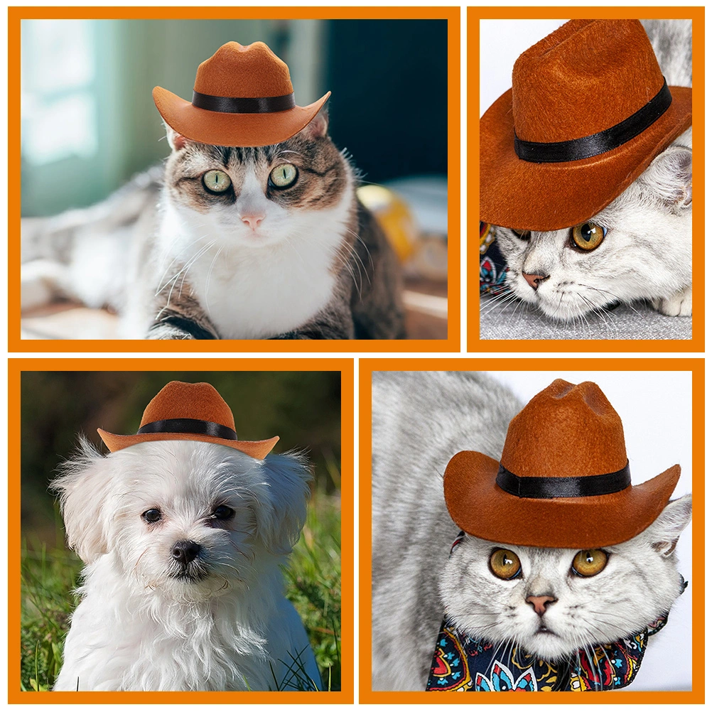 Non-woven Dog Hat Delicate Pet Hat Decor Decorative Puppy Cowboy Hat Kitten Accessory