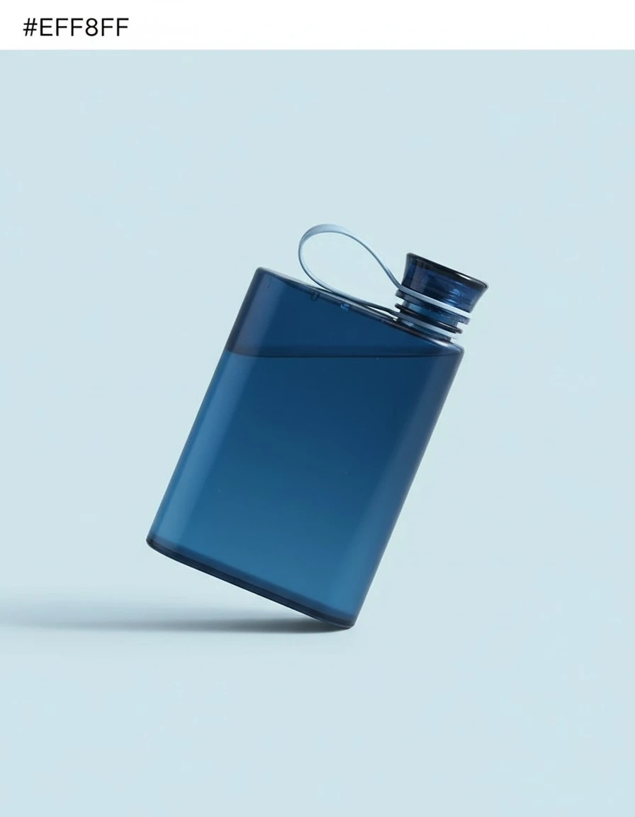 Flat Water Bottle Travel Flask Portable Travel Mug Reusable Water Kettle Bottle