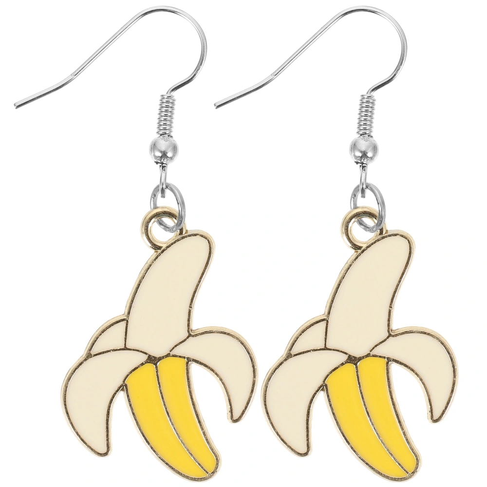 1 Pair Banana Earrings Banana Dangle Earrings Stud Earrings Ear Jewelry for Women Girl