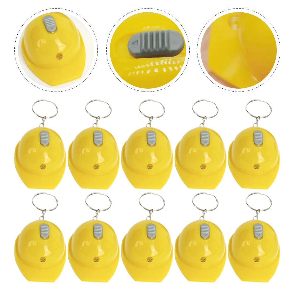 10pcs Construction Party Favors Keychain Mini Flashlight Keychain Pendants