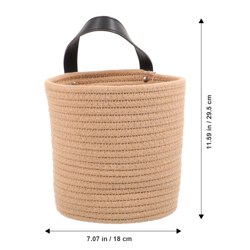 Wall Hanging Woven Basket Rustic Decorative Flower Basket Plant Pot Holder Sundries Holder