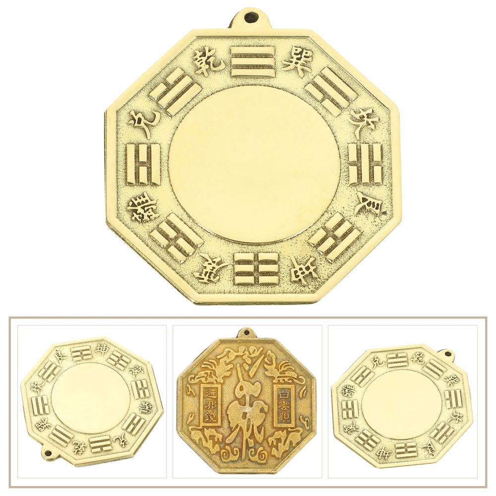 Brass Mirror Ornament Chinese Style Eight Diagrams Mirror Brass Hanging Decoration