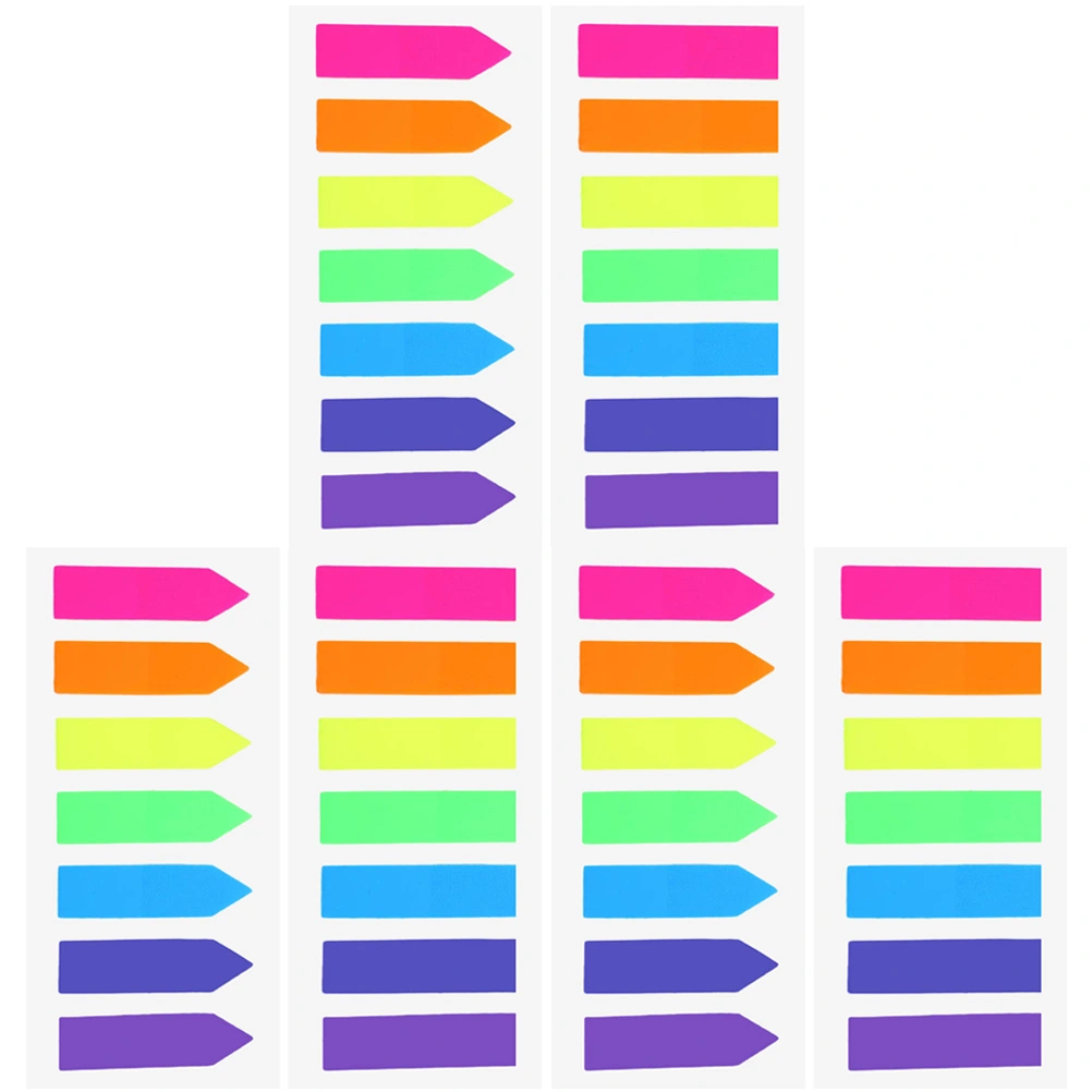 6 Books of Colored Highlight Bookmarks Classify Bookmarks Practical Reading Strips Reading Supplies