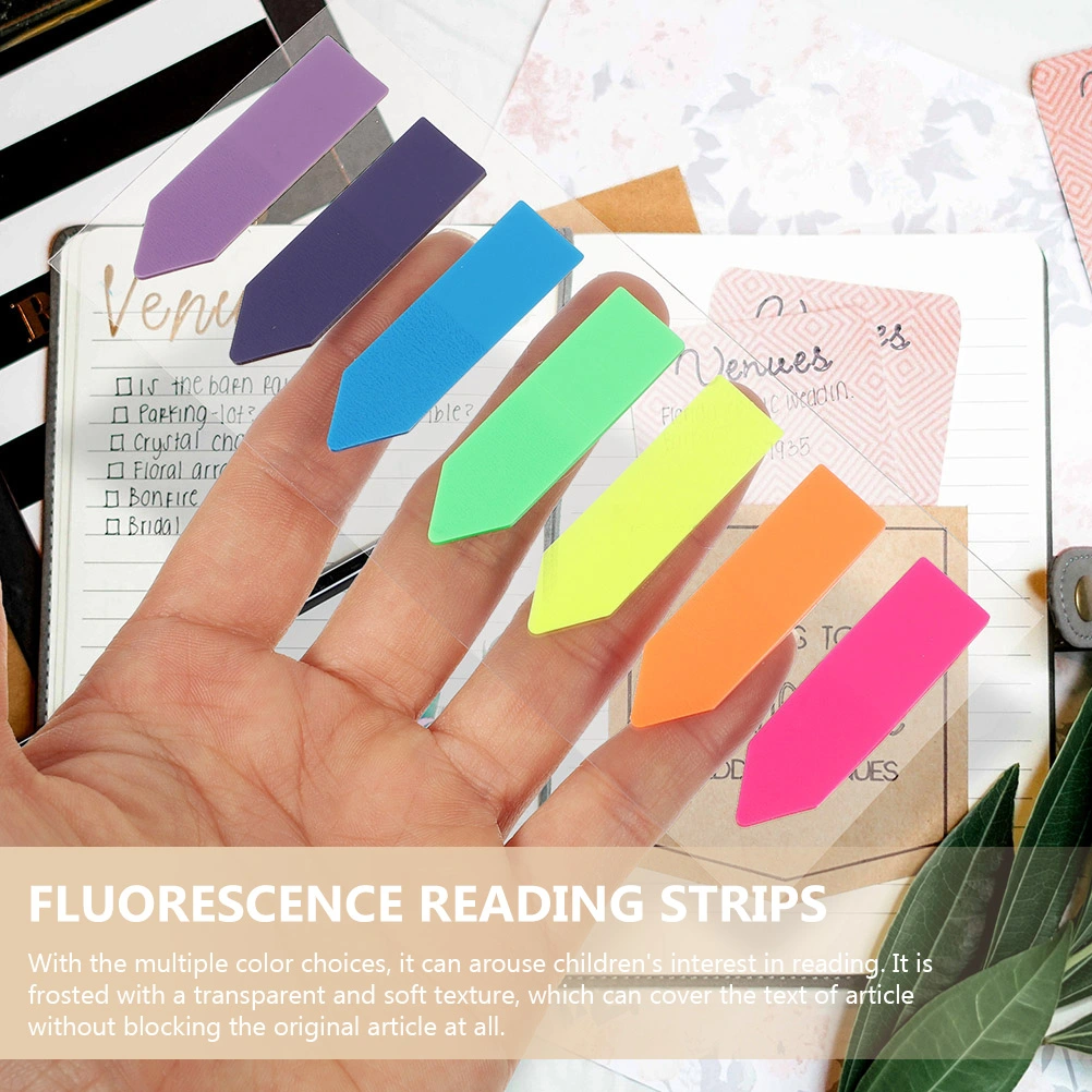 6 Books of Colored Highlight Bookmarks Classify Bookmarks Practical Reading Strips Reading Supplies