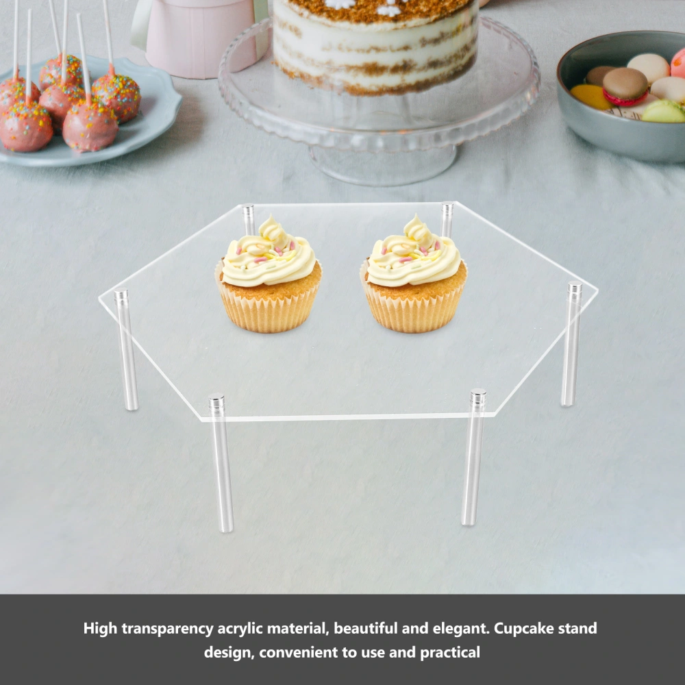 1 Set Cupcake Display Stand Wedding Cakes Serving Platter Clear Figurine Display Stand