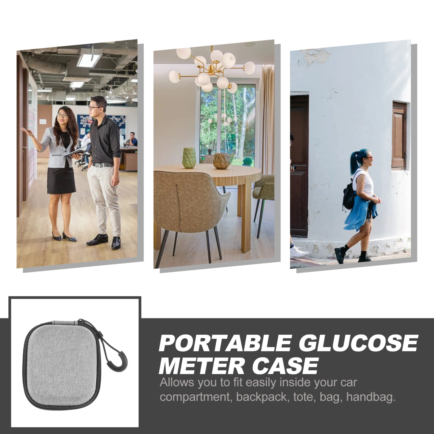 Portable Glucose Meter Case Professional Diabetes Bag Glucometer Case Diabetic Patients Supply