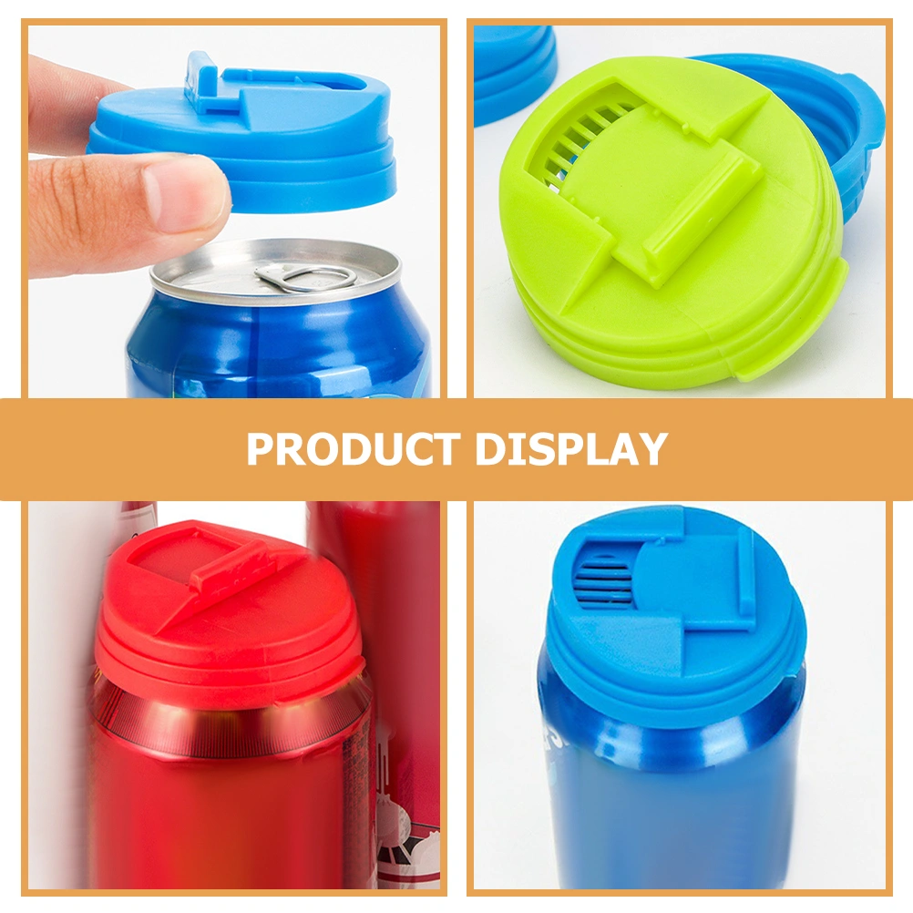 5Pcs Reusable Plastic Bottle Caps Beverage Preventing Spillage Soda Can Covers