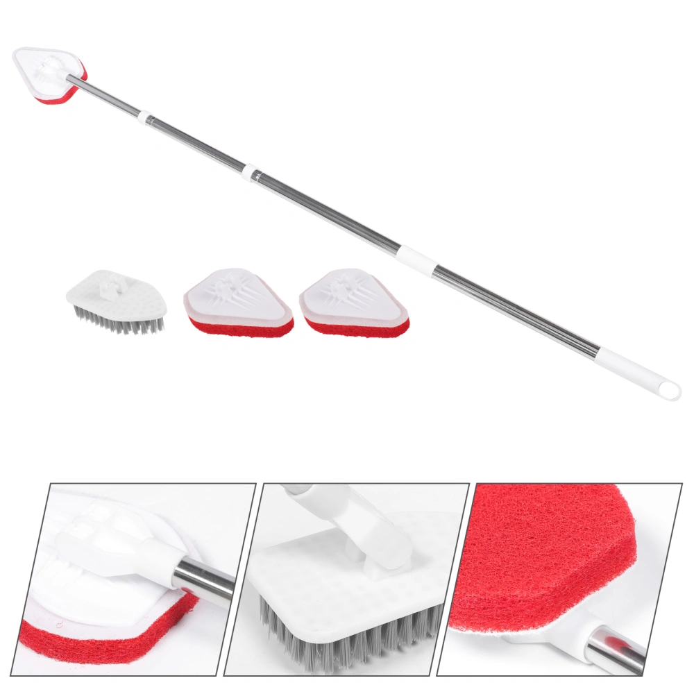 1 Set of Floor Brush Scrubber with Extendable Handle Multipurpose Cleaning Scrub Brush Tile Corner Brush