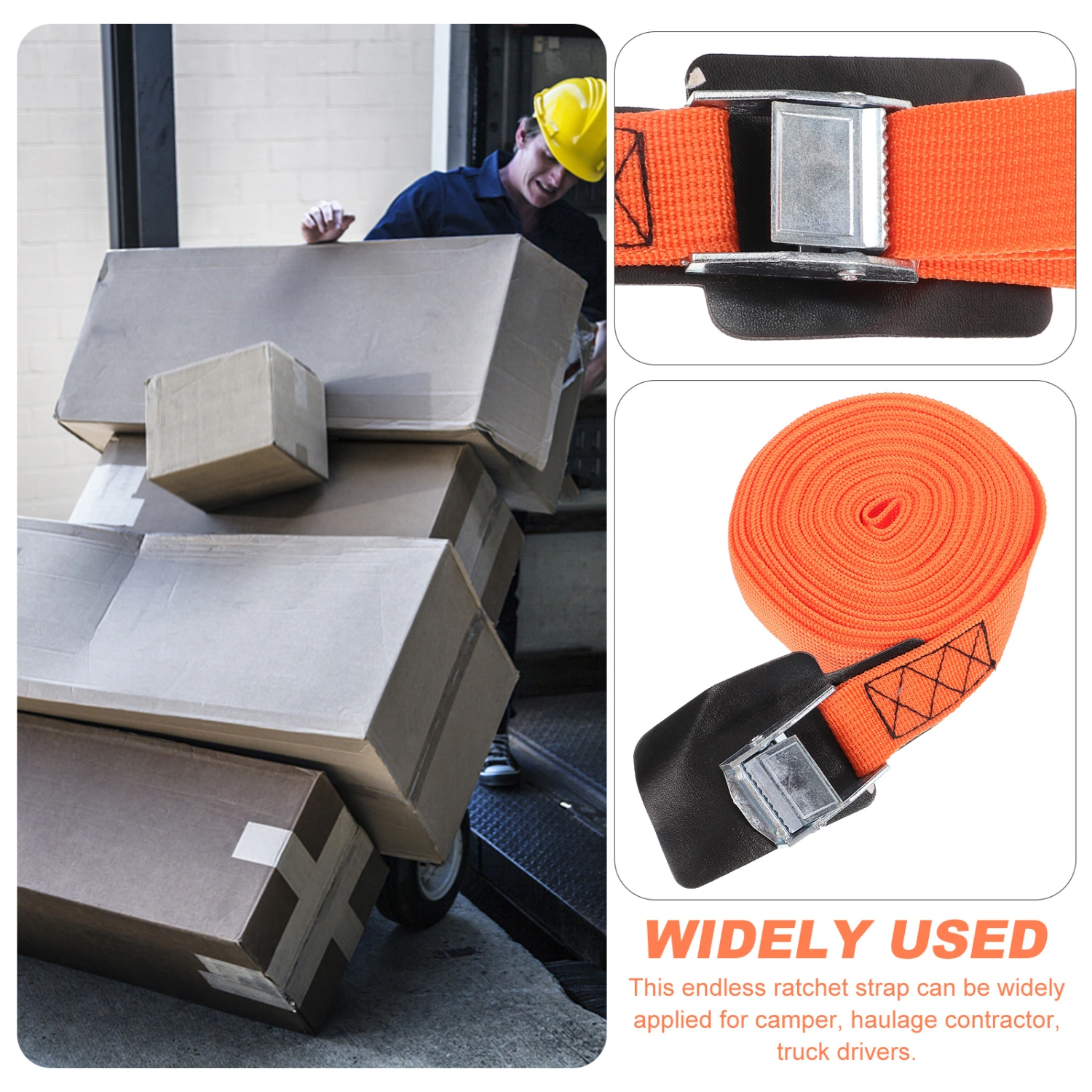 2 Rolls Ratchet Tie Down Straps Luggage Lashing Straps Portable Cargo Buckle Straps Cargo Tie Straps