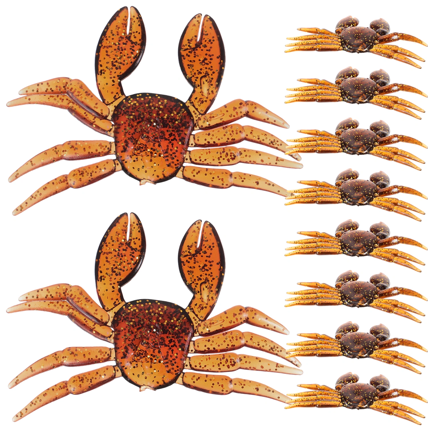 20pcs Portable Fishing Crab Baits Fake Crab Fishing Baits Artificial Crab Fishing Lures