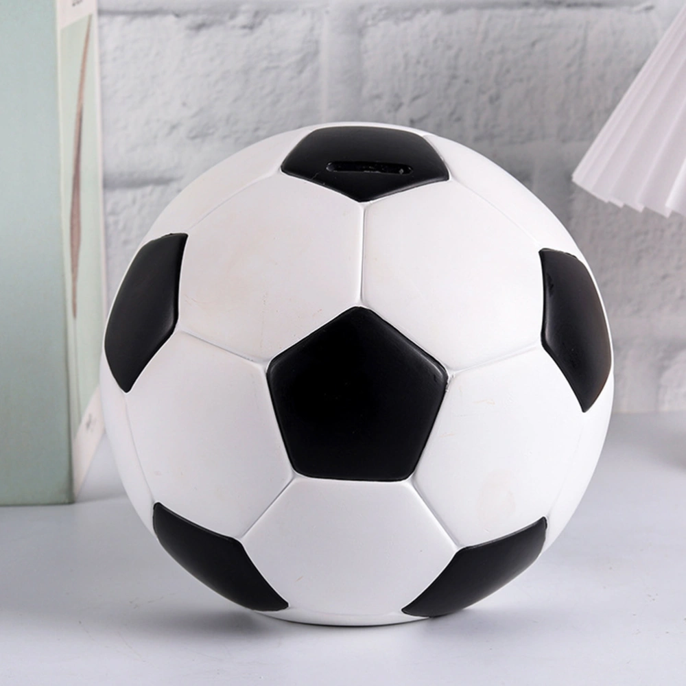 Decorative Piggy Bank Football Shaped Coin Pot Bedroom Money Bank Decoration