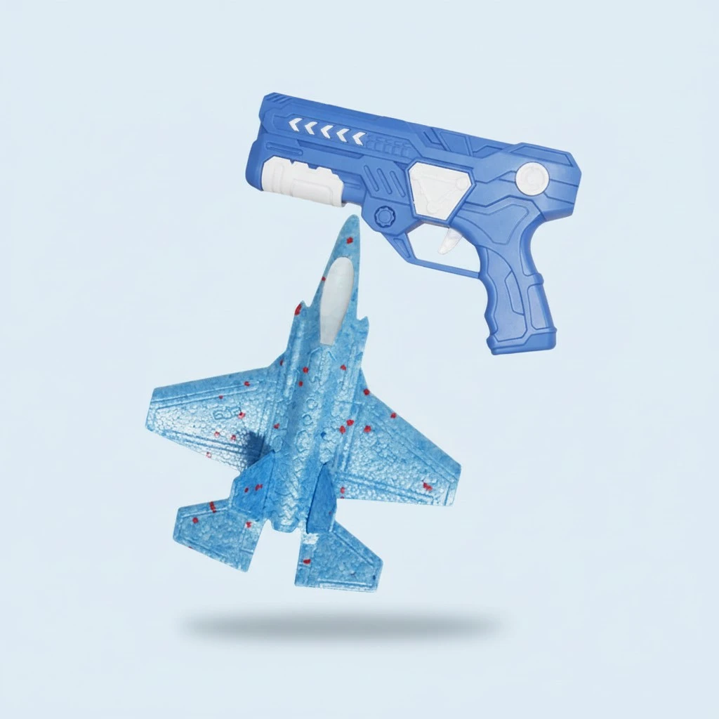 1 Set of Shooting Game Toy Kids Catapult Airplane Foams with Light Catapult Aircraft Toy Kids Birthday Gift