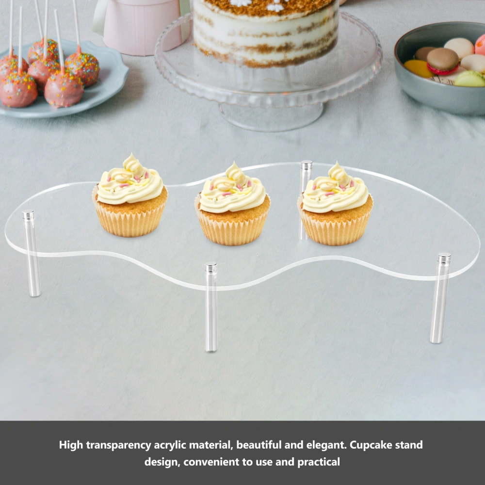 1 Set Clear Acrylic Cake Stand Cake Holder Cupcake Dessert Table Display Stand