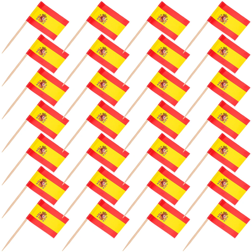 300Pcs Decorative Flags Toothpicks Cupcake Toppers Cocktail Sticks Cupcake Decors