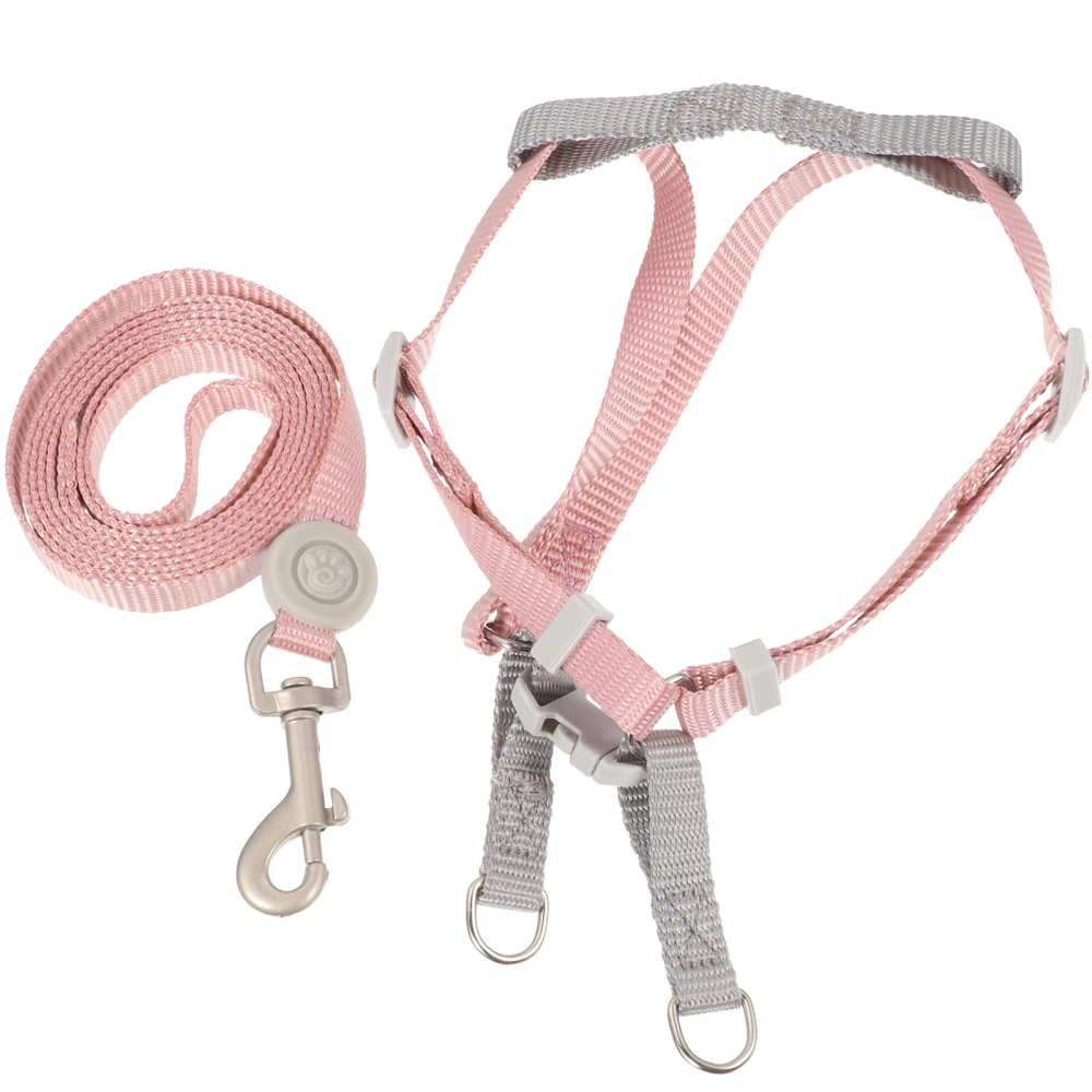 1 Set of Dog Harness and Leash Dog Leash Dog Harness Adjustable Dog Leash and Harness Set for Puppy