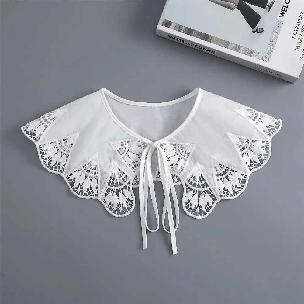 Girls Blouse Fake Collar Detachable Lace Fake Collar for Office Lady Work