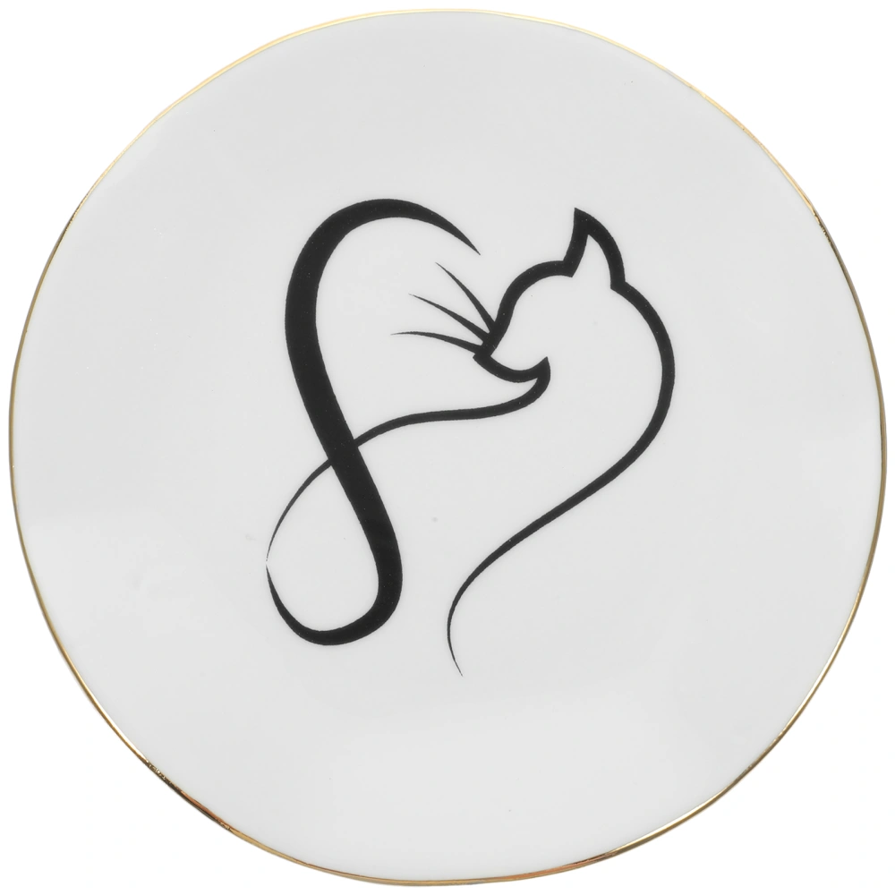 Wear-resistant Ceramic Dish Decorative Jewelry Display Storage Plate Minimalist Animal Pattern Dish