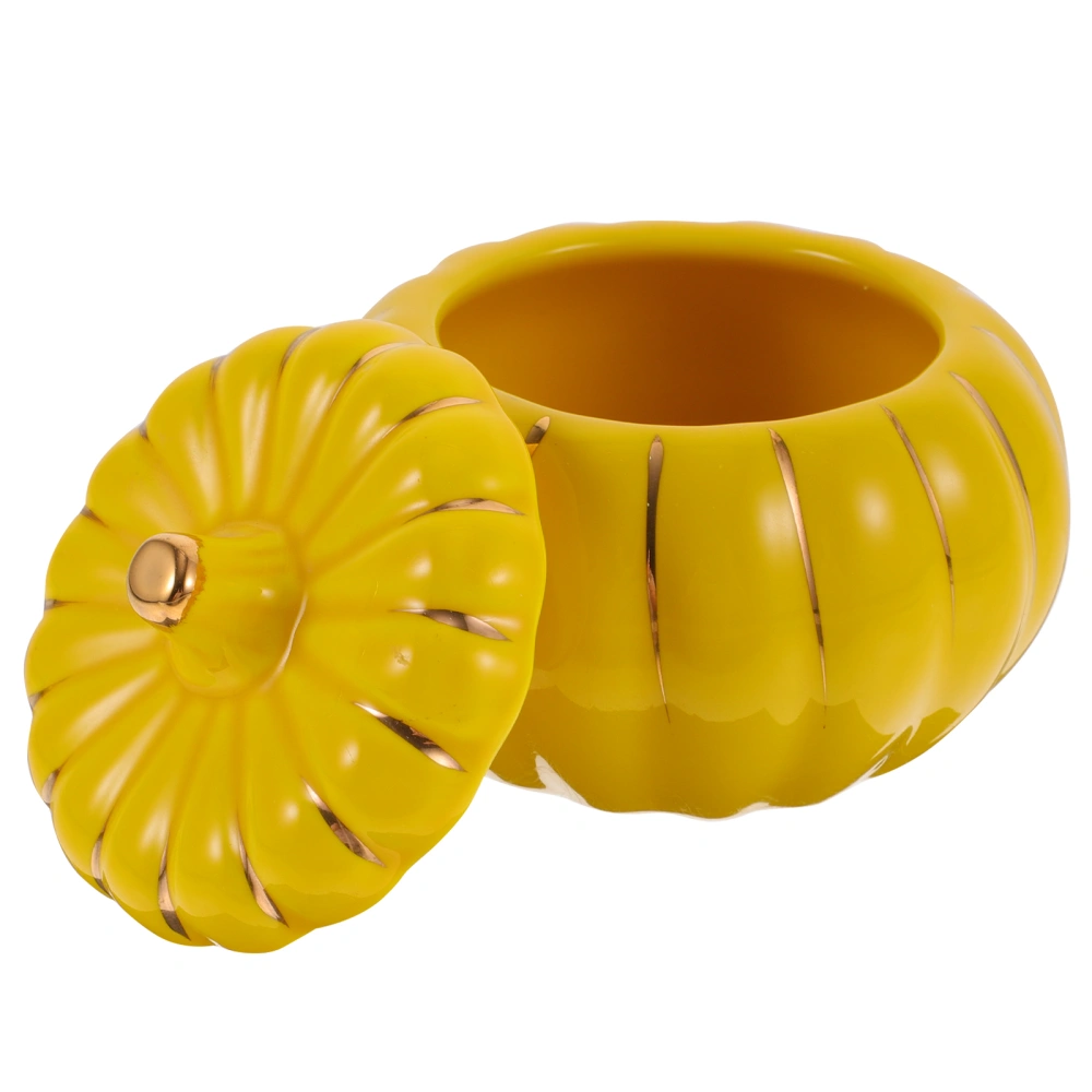 Pumpkin Soup Bowl Ceramic Pumpkin Soup Dessert Bowl with Lid Ceramic Dinnerware for Halloween