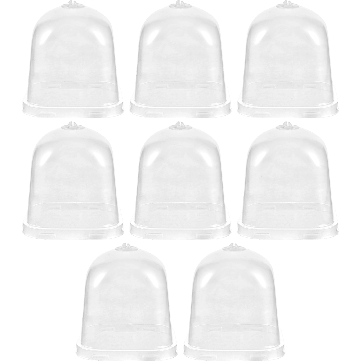 8Pcs Transparent Plant Dome Greenhouse Plant Covers Frost Guard Freeze Protection for Plants