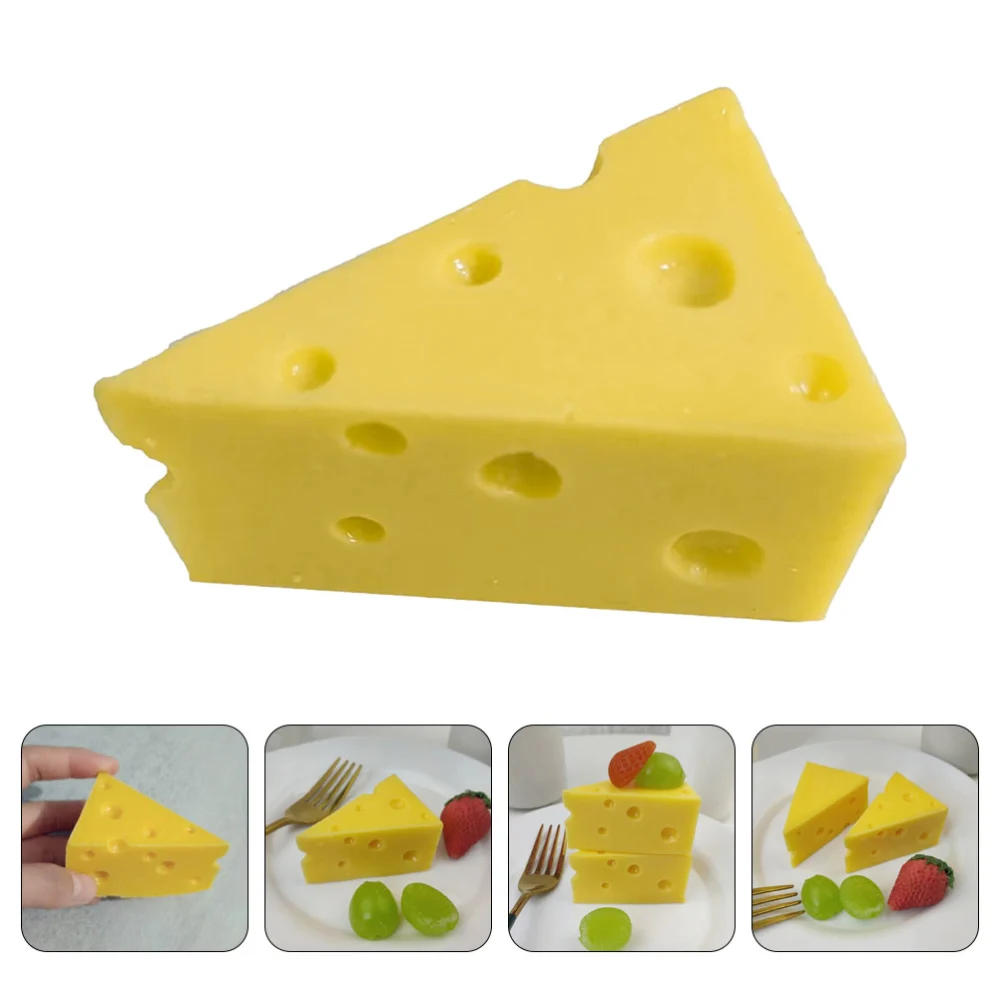 Decorative Cheese Prop Colorful Plastic Cheese Decor Miniature Landscape Decor