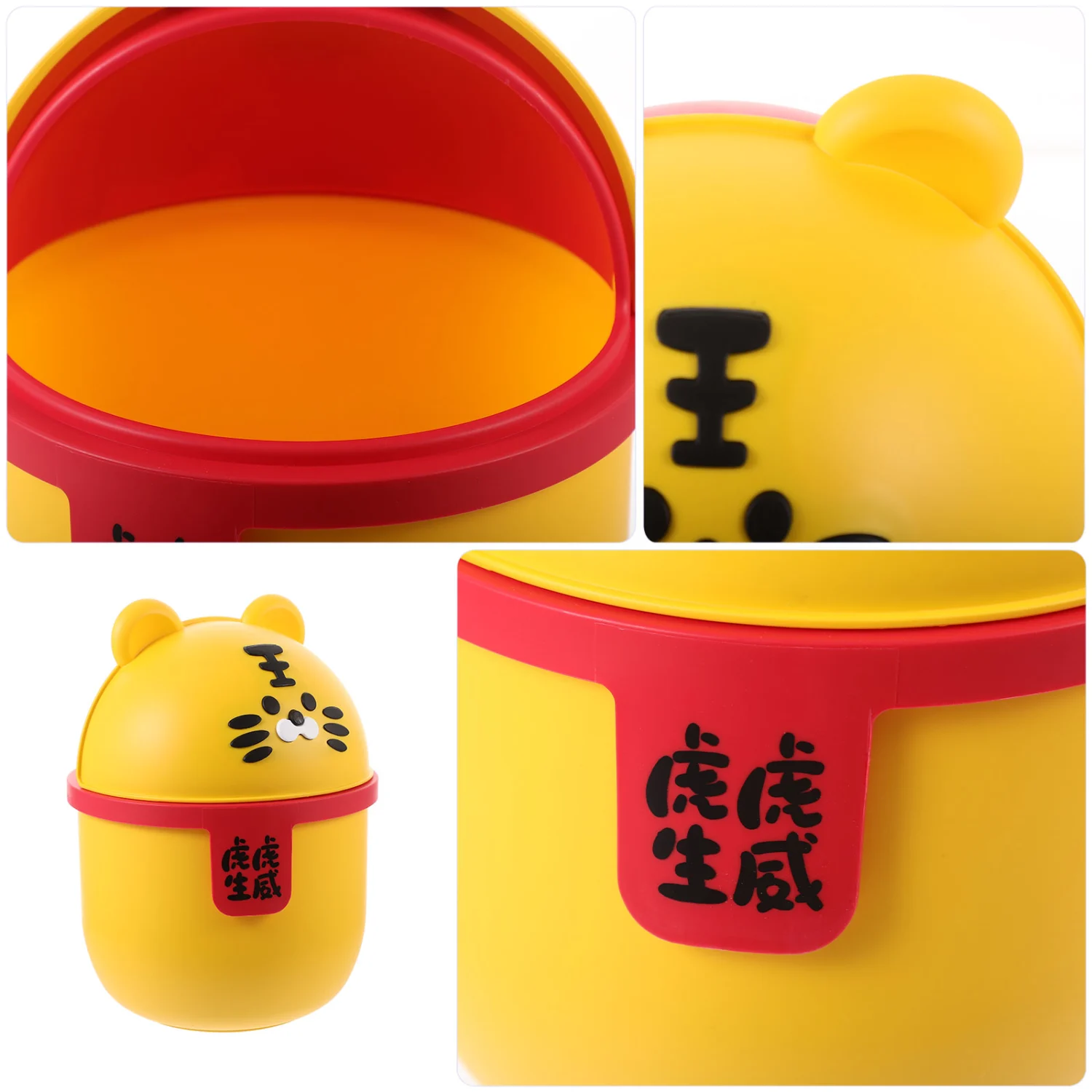 Desk Trash Can Small Trash Can Desk Cute Trash Can Countertop Storage Bin with Lid