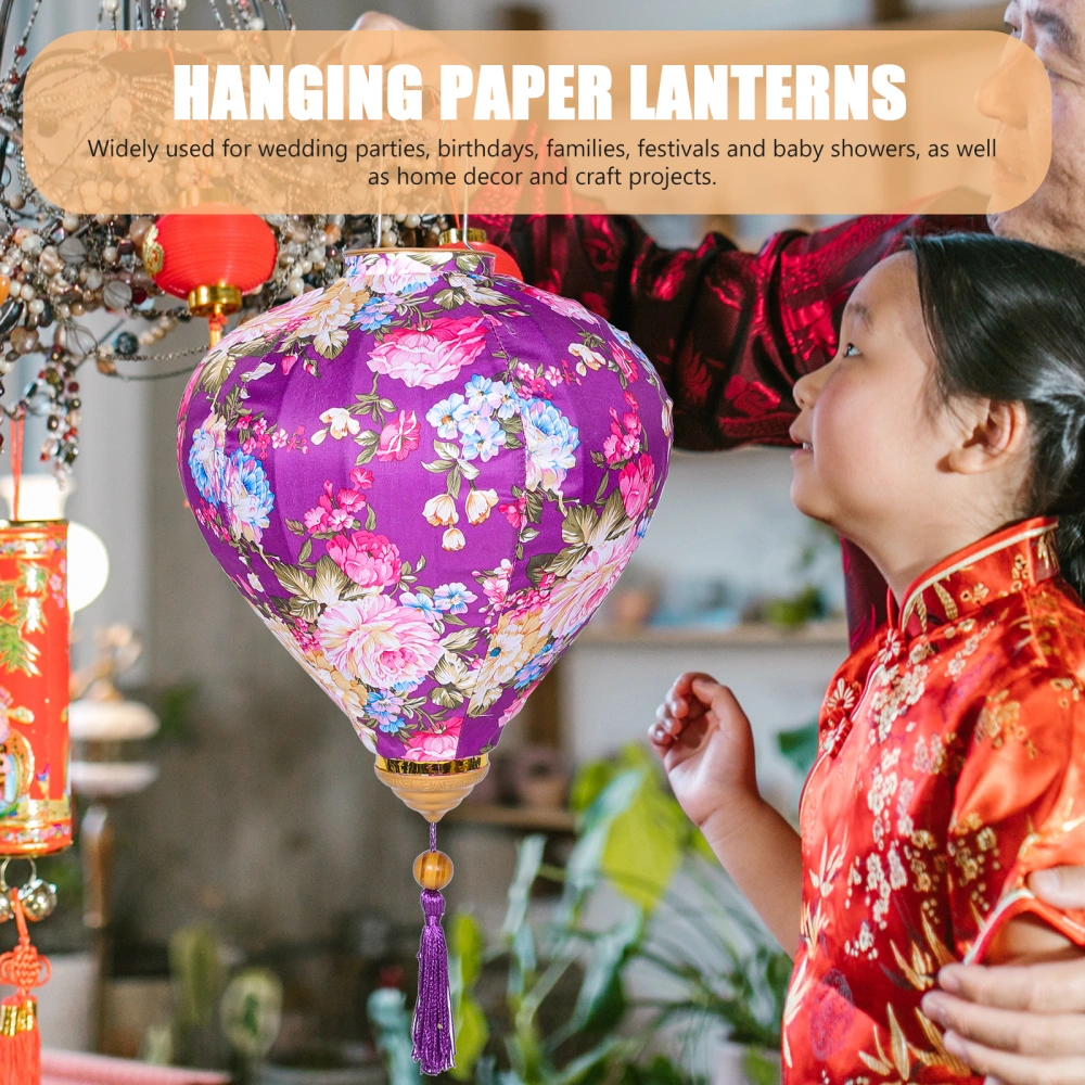 Floral Lantern Outdoor Hanging Lantern Ornament Party Festival Supply Chinese Lantern