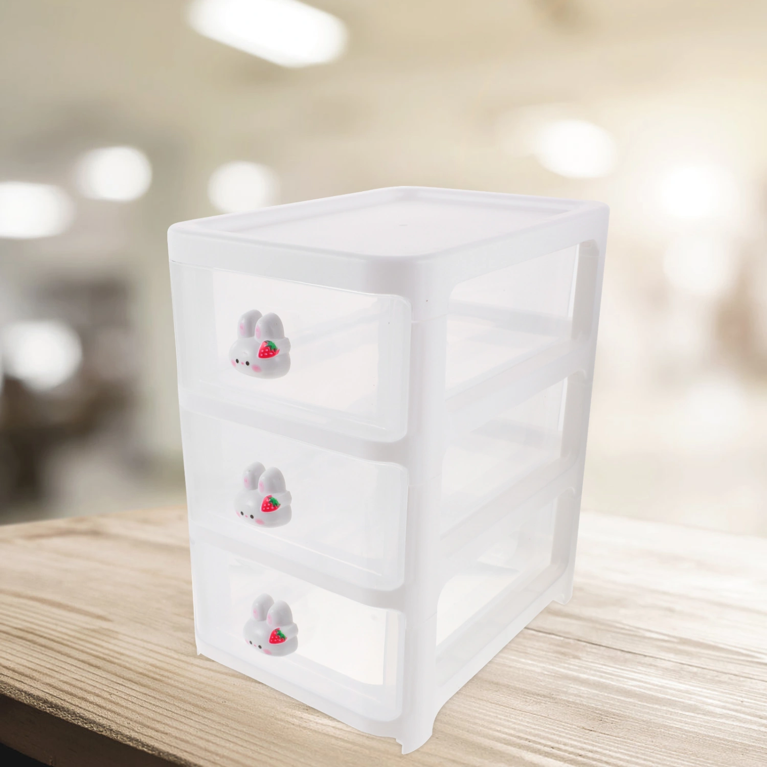 Desktop Organizer 3-layer Drawer Type Organizer Sundries Organizer Storage Box
