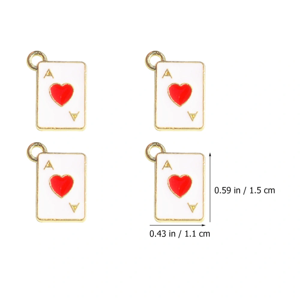 10pcs Metal Enamel Poker Card Charms Earring Charms DIY Necklace Bracelet Earring Jewelry Making Pendants