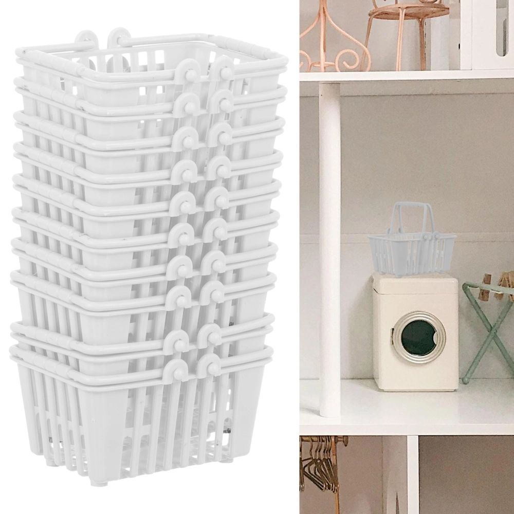 10 pcs Mini Shopping Storage Basket Miniature Storage Basket Doll House Mini Basket Toys