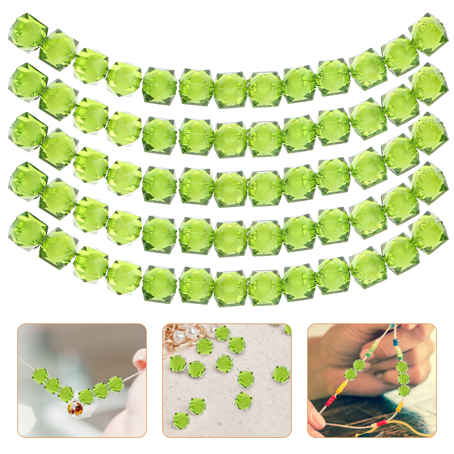 1 Pack of Acrylic Beads DIY Bracelet Beads Jewelry DIY Making Beads Craft Loose Beads
