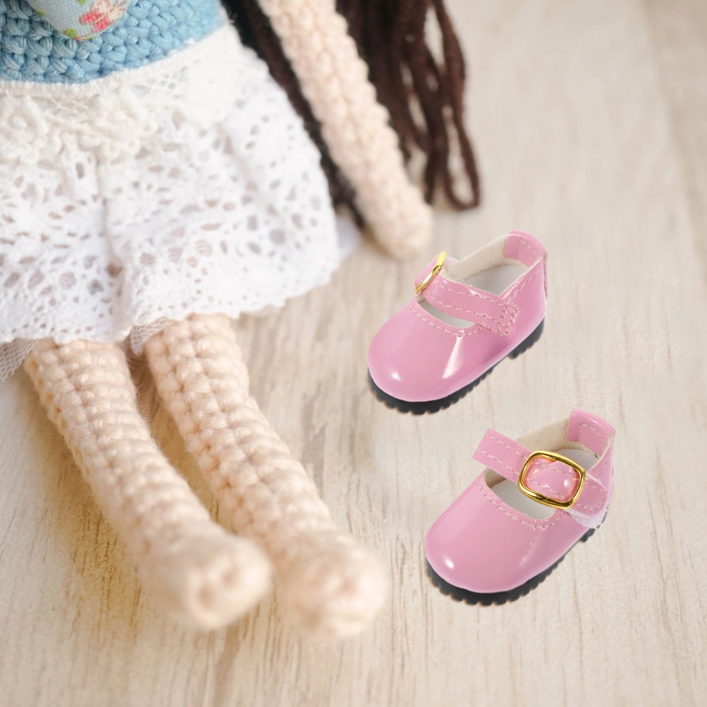 1 Pair Girl Doll Shoes Doll Dress Shoes Doll Decorative Shoes Doll Dress-up Leather Shoes