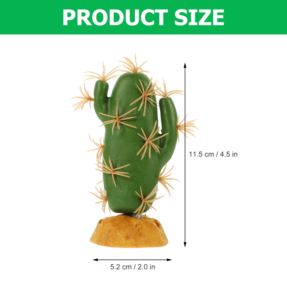 Reptile Tank Plant Decor Habitat Decor Artificial Plant Reptile Habitat Simulation Cactus